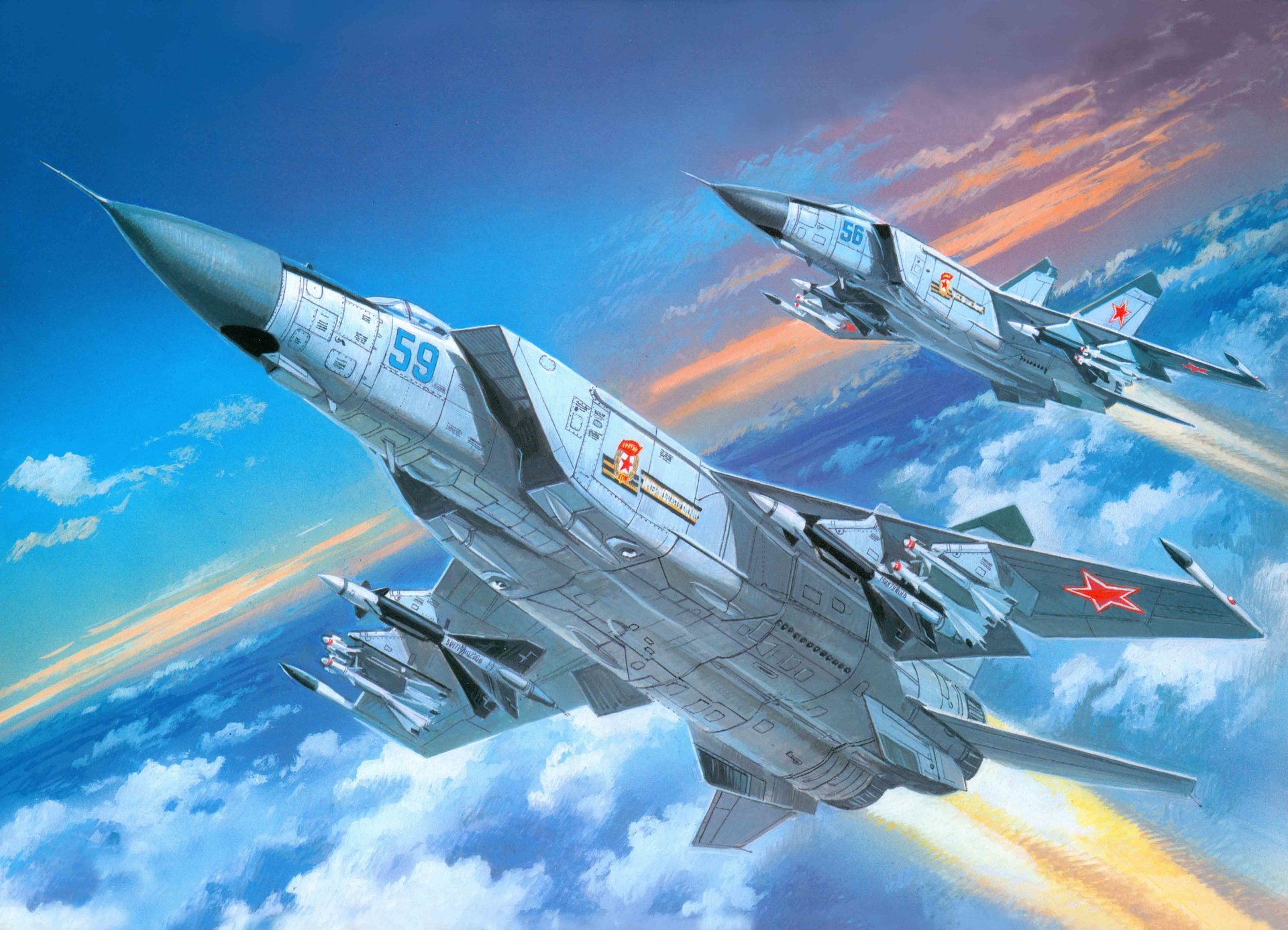 pd the mig-25 supersonic soviet the plane art