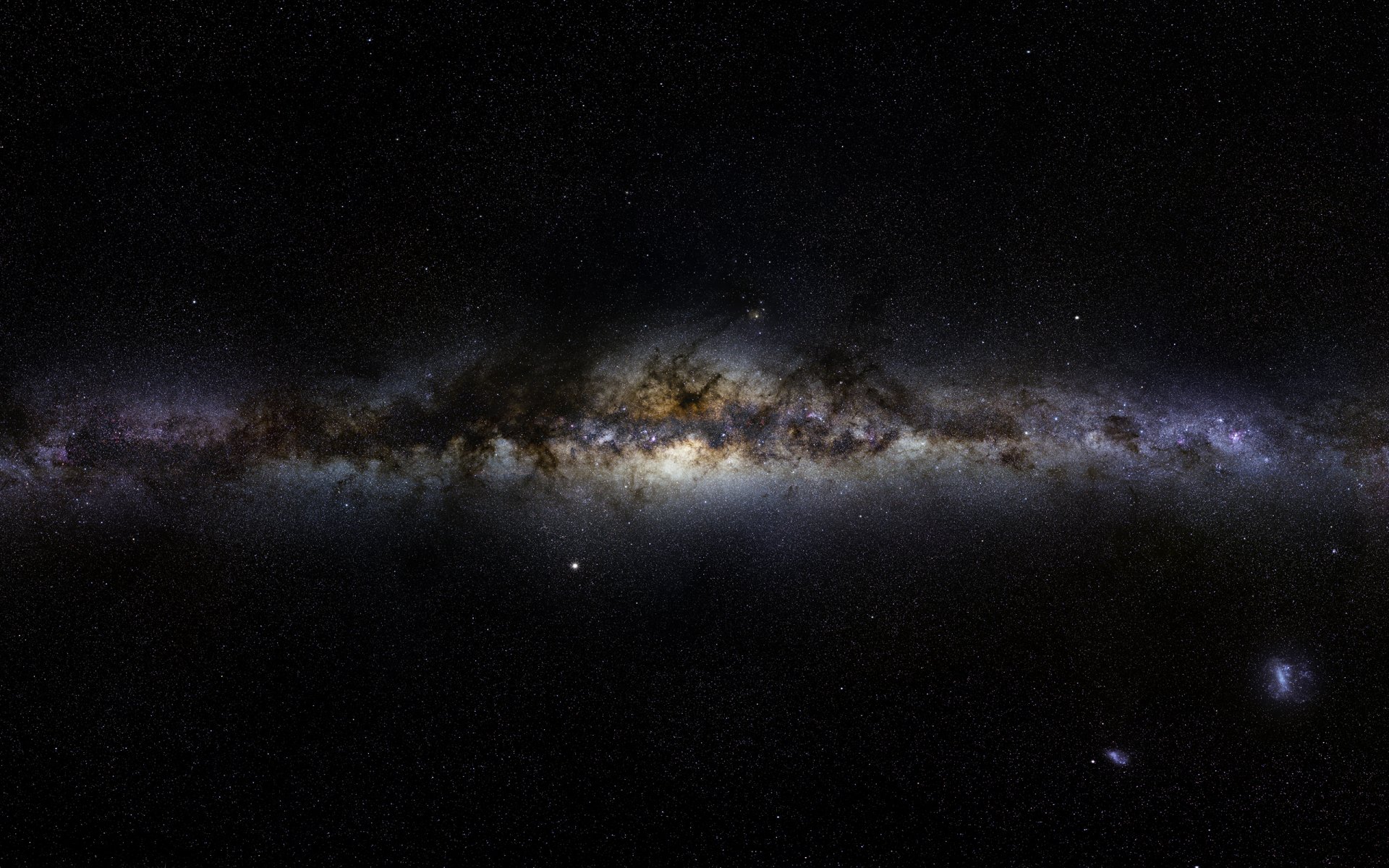 vía láctea galaxia espacio panorama