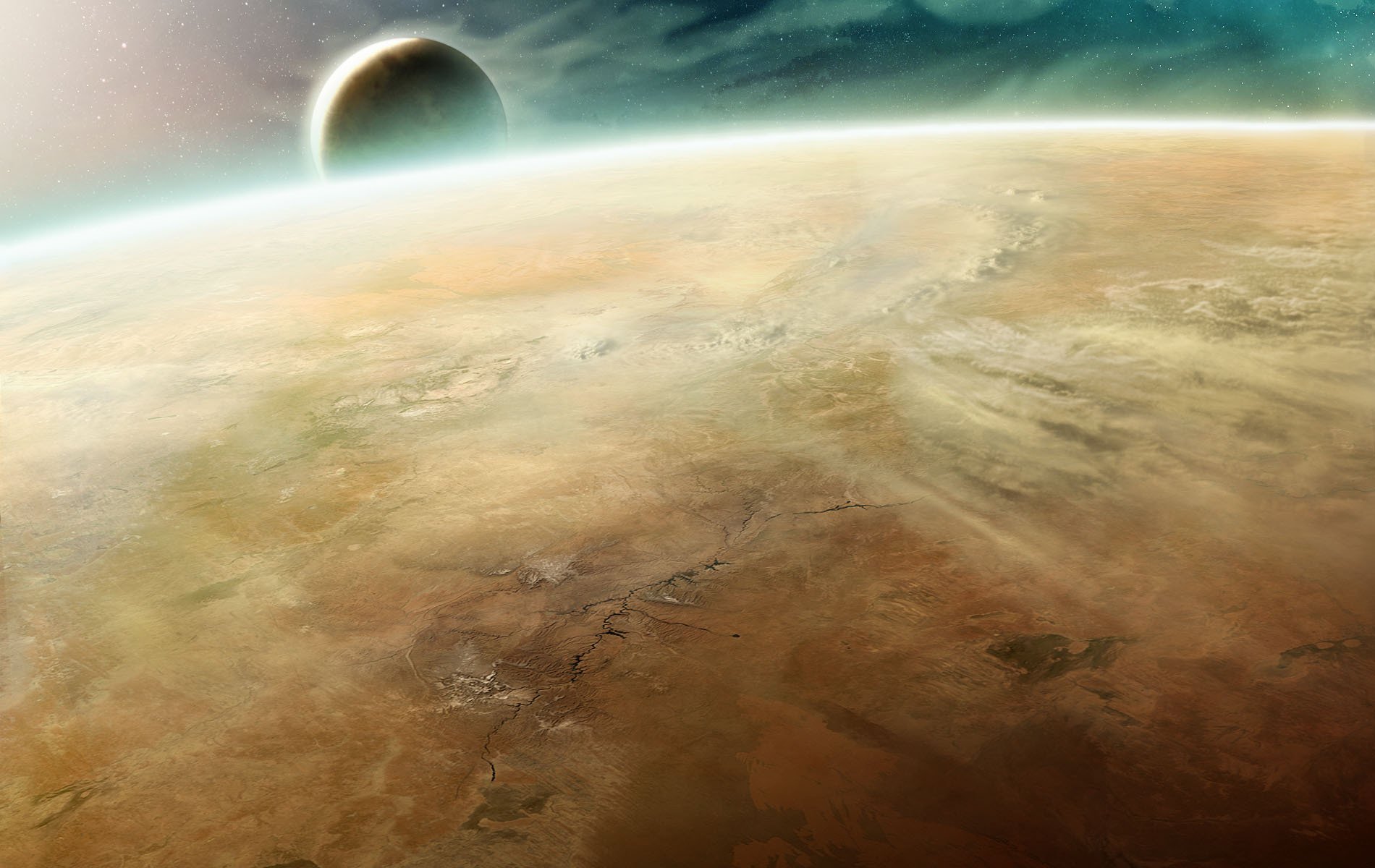 warhammer space desert planet satellite atmosphere