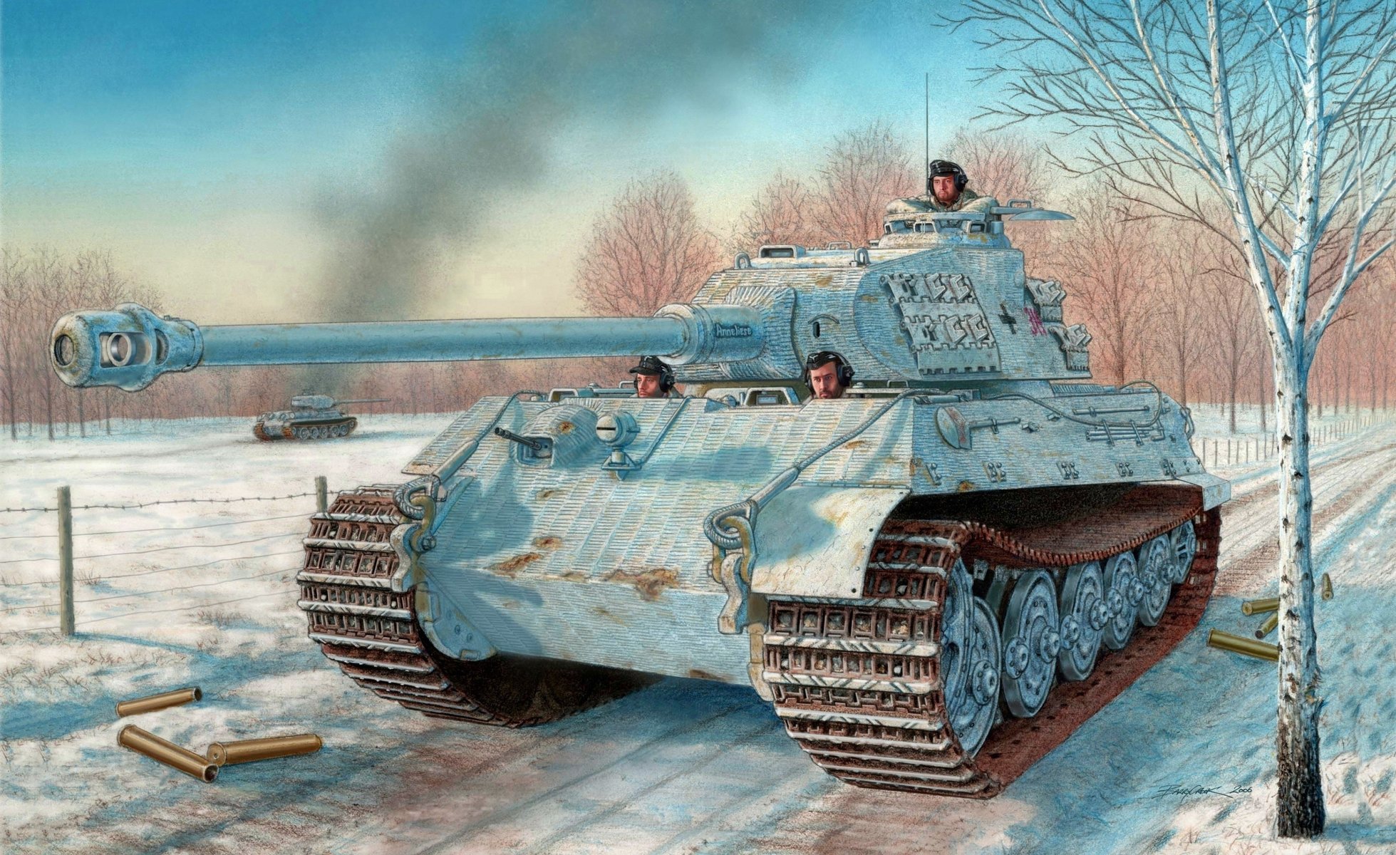 рисунок tiger ii тигр 2 тяжелый танк