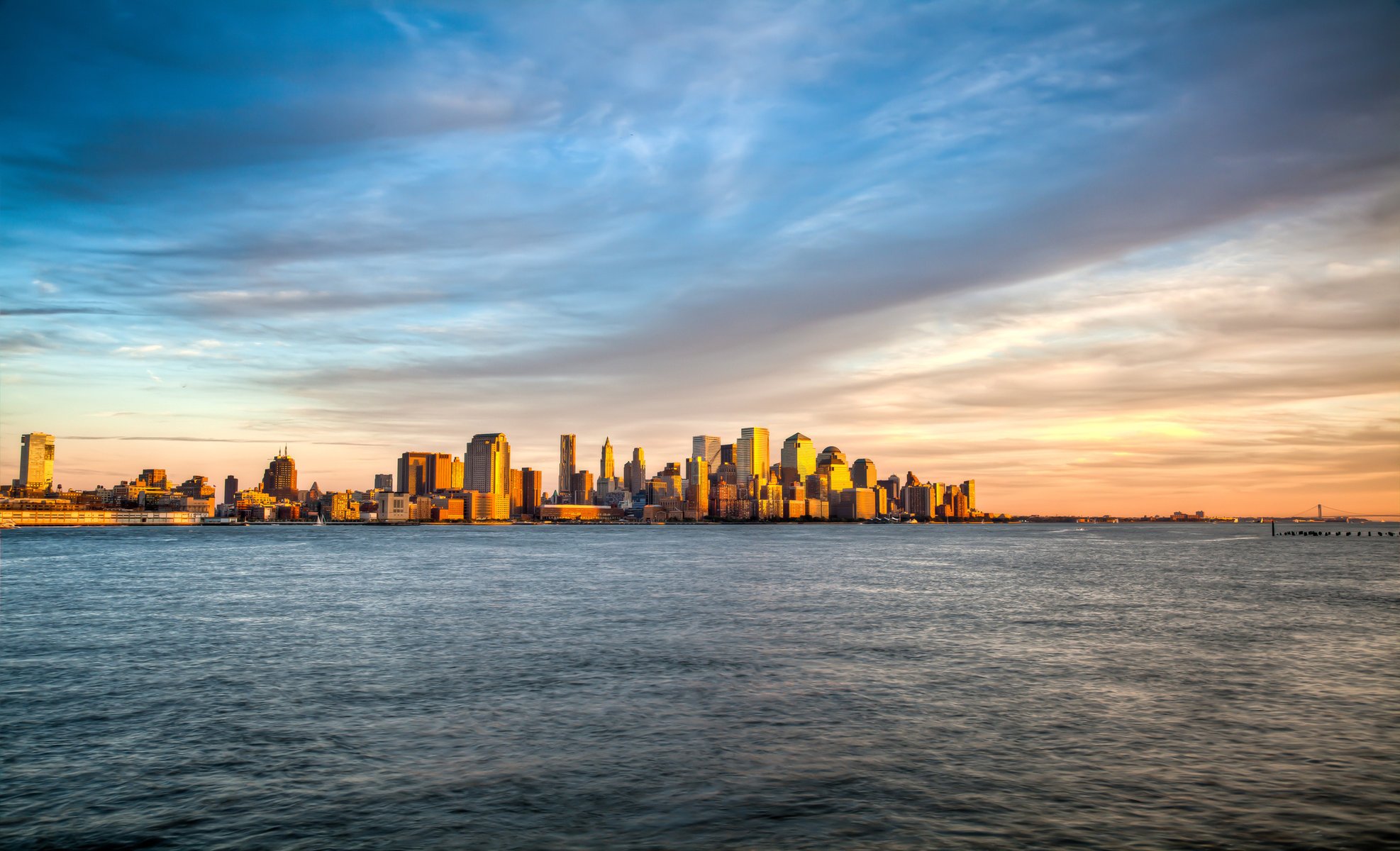 new york mare manhattan acqua isola paesaggio onde