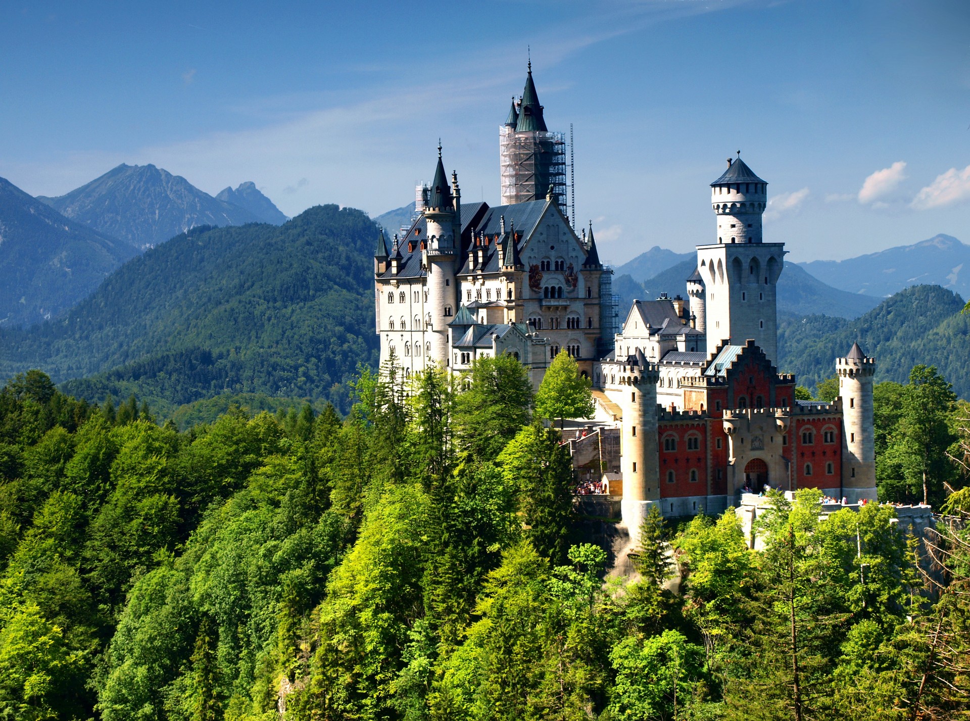 schloss bayern alpen berg reparatur schloss neuschwanstein