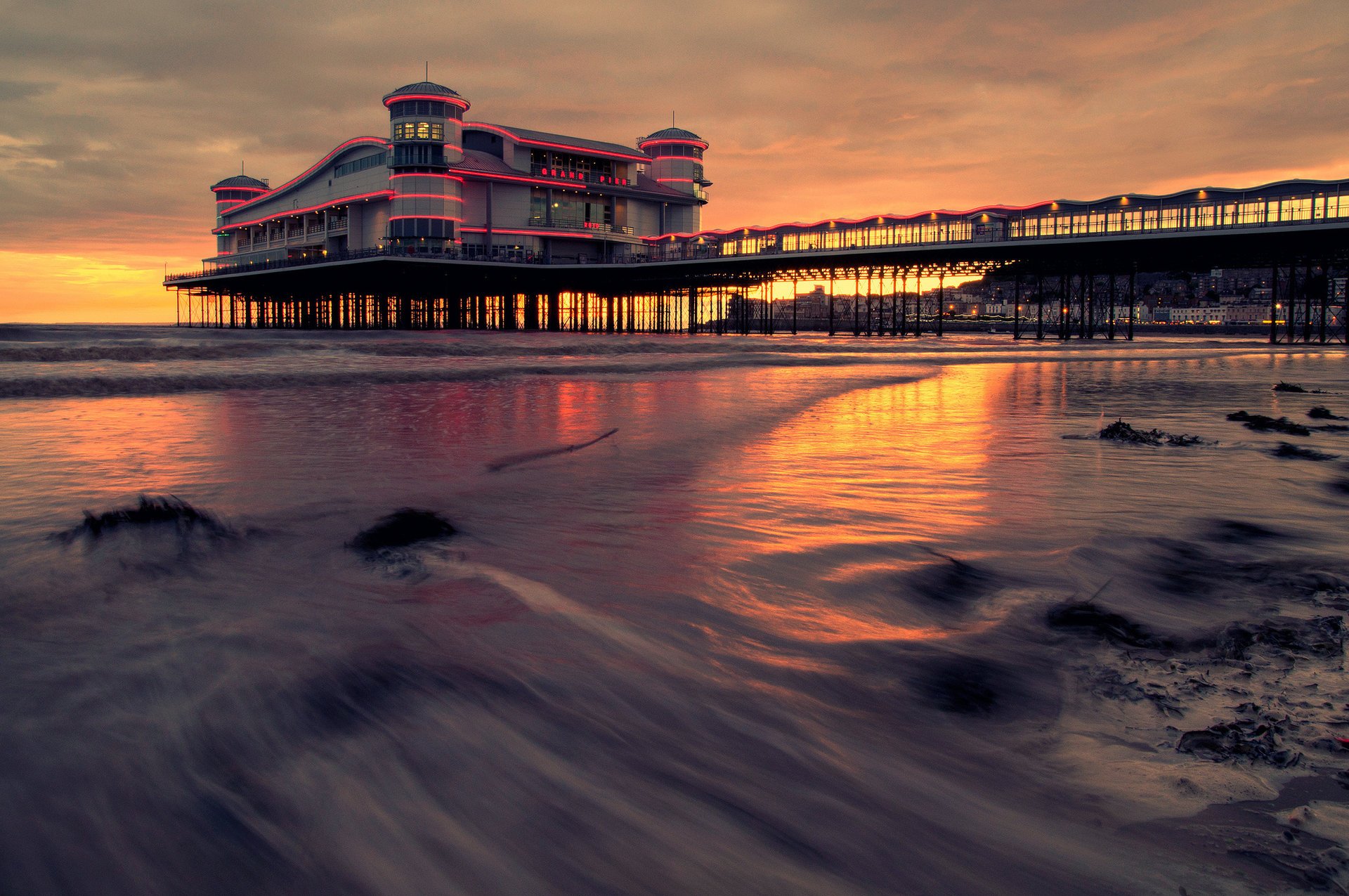 mer côte vagues coucher de soleil soleil hôtel eau