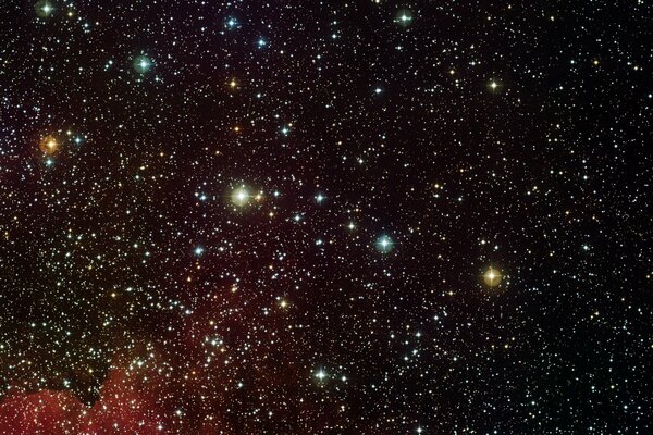 Night cluster of stars in the universe