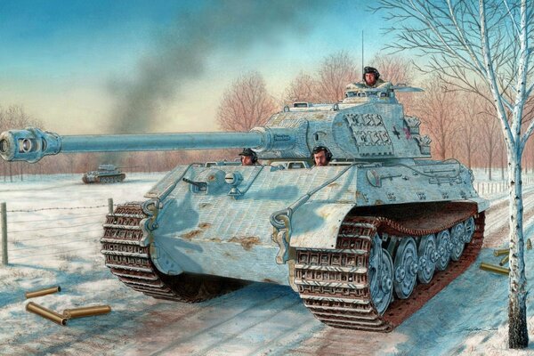 Drawing of the Tiger 2 heavy tank