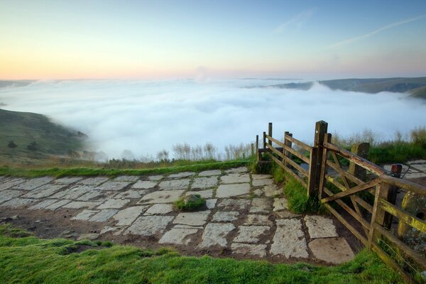 Vista de pájaro de las nubes