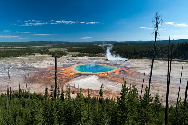 Lago en el parque nacional Yellowstone