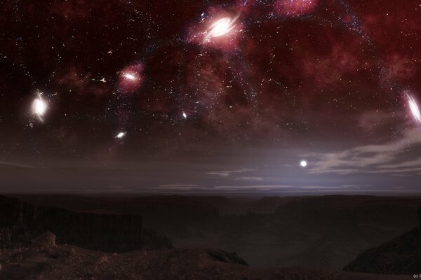 A view from another planet. Galaxies are incomparable