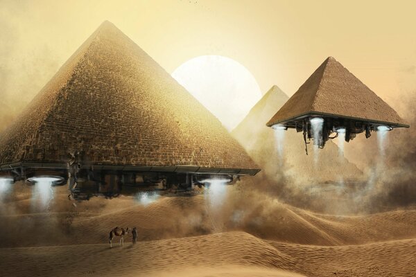 Flying pyramids-the author s fantasy