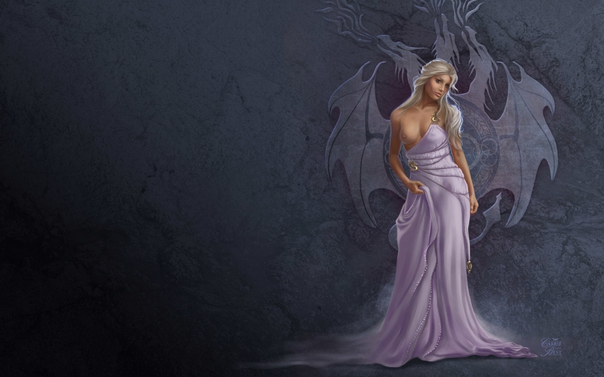 art fille fond poitrine daenerys targaryen dragon s habiller game of thrones