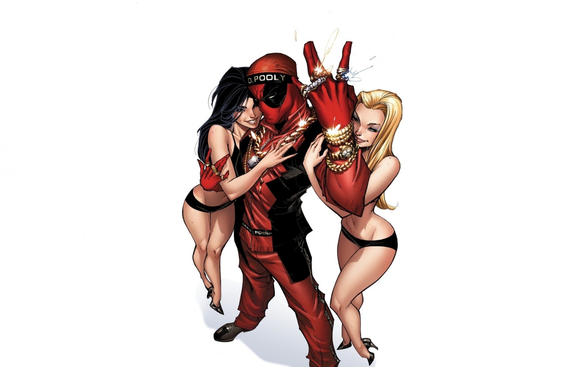 deadpool chicas gesto héroe