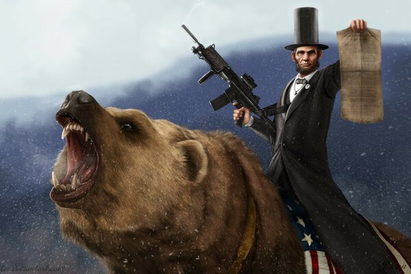 Grizzlybär. lincolns Fantasien