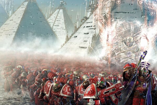 Image of the warhammer movie in bright colors