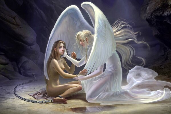 The angel who came to the captive in the cave