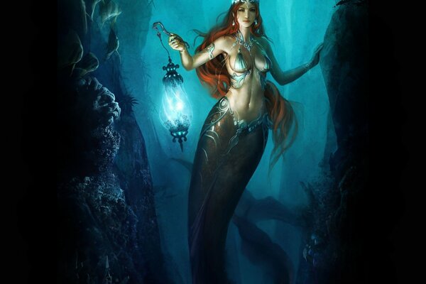 The mermaid in the dark gorge