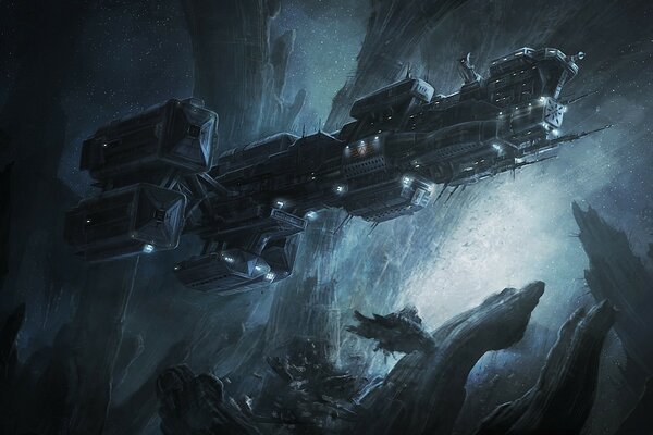 Art of the Prometheus spacecraft