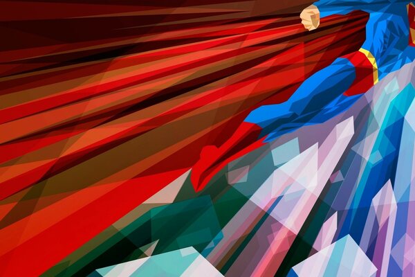 Digital art superman geometry