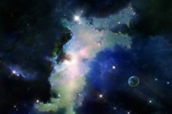 Ammasso di gas interstellare vicino al pianeta