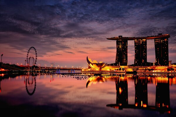 End of the day in Singapore