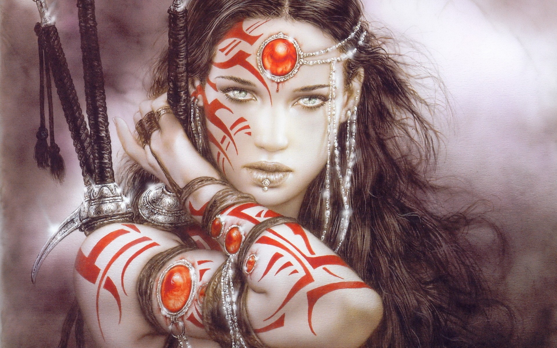 luis royo драгоценности девушка