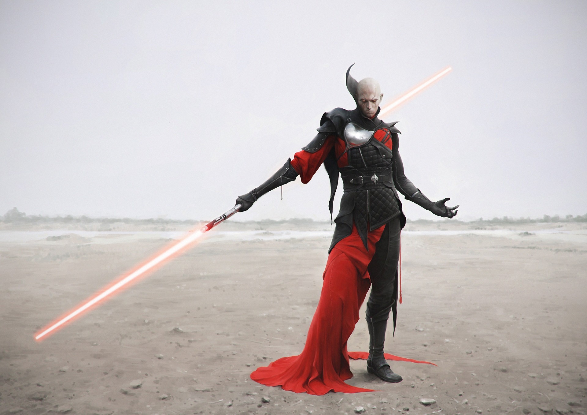 star wars sith spada laser lato oscuro armatura guerriero deserto