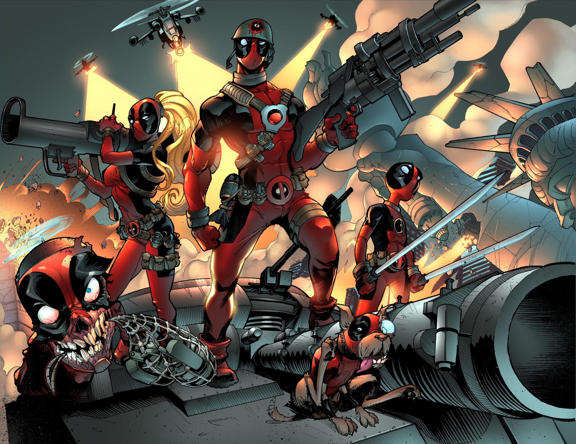 art deadpool komiksy superbohaterowie