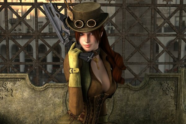 Linda chica steampunk