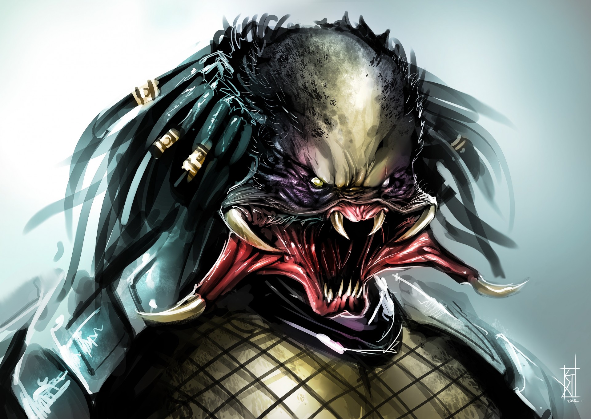 predator art mouth fang