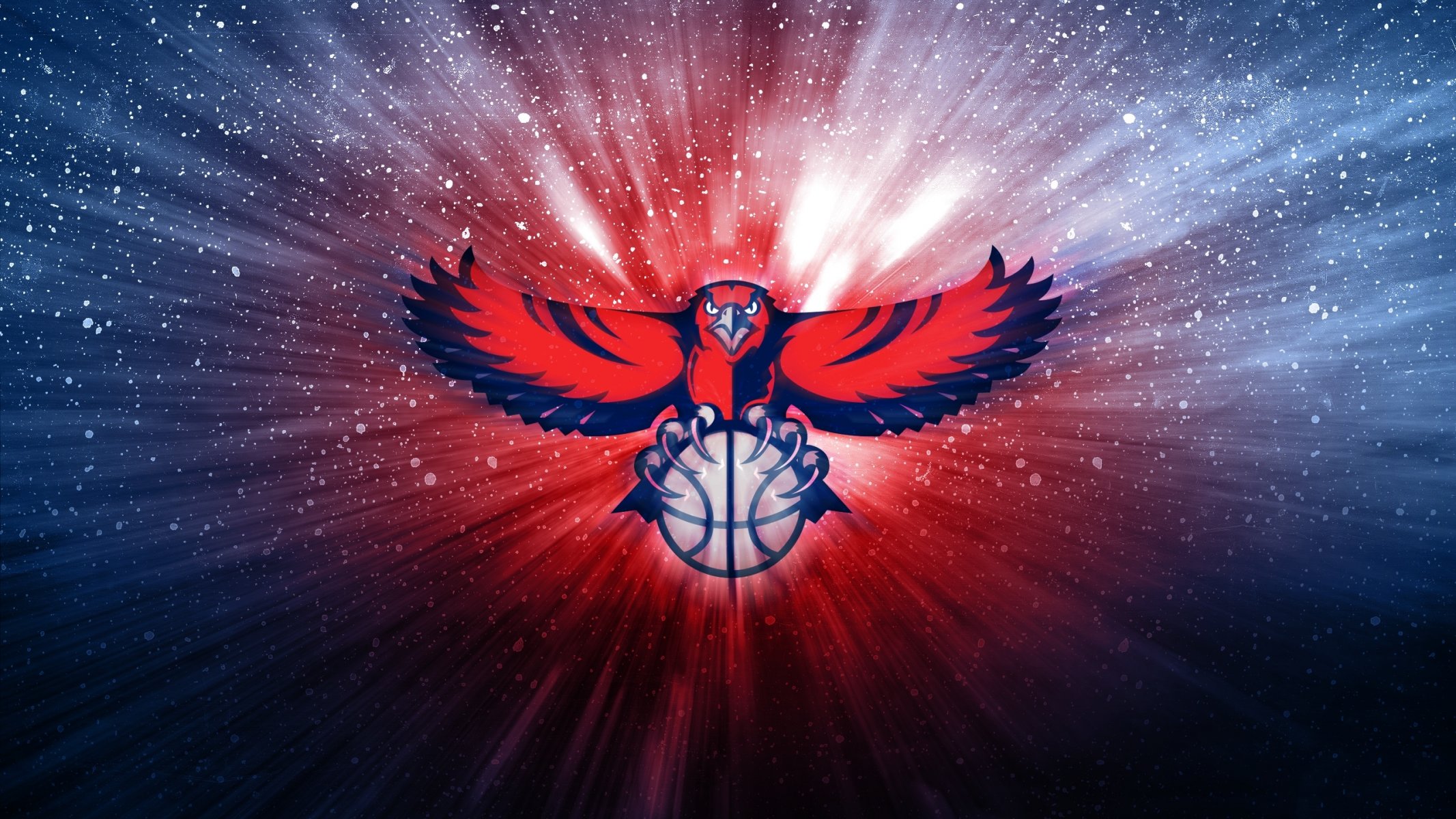 atlanta hawks nba. logo basketball falken ball hintergrund