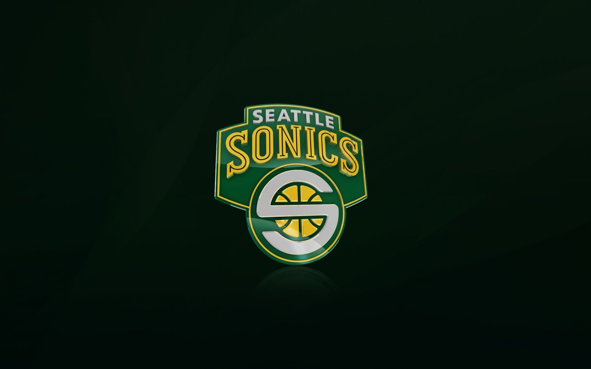 seattle supersonique nba seattle basket-ball logo supersonique vert fond