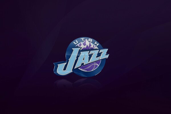 Logotipo de Utah jazz sobre un fondo oscuro 