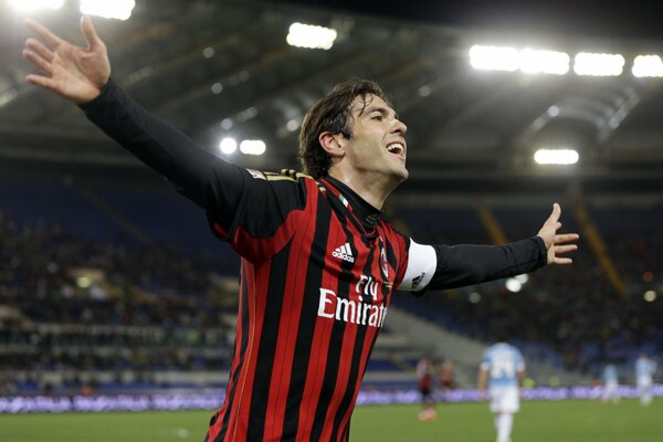 A football club in Milan. Football player ricardo kaka