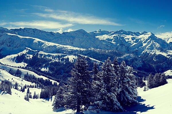 Winterlandschaft , Berge , Schnee 