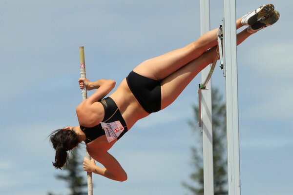 Salto atleta femminile. Sport. Sexy