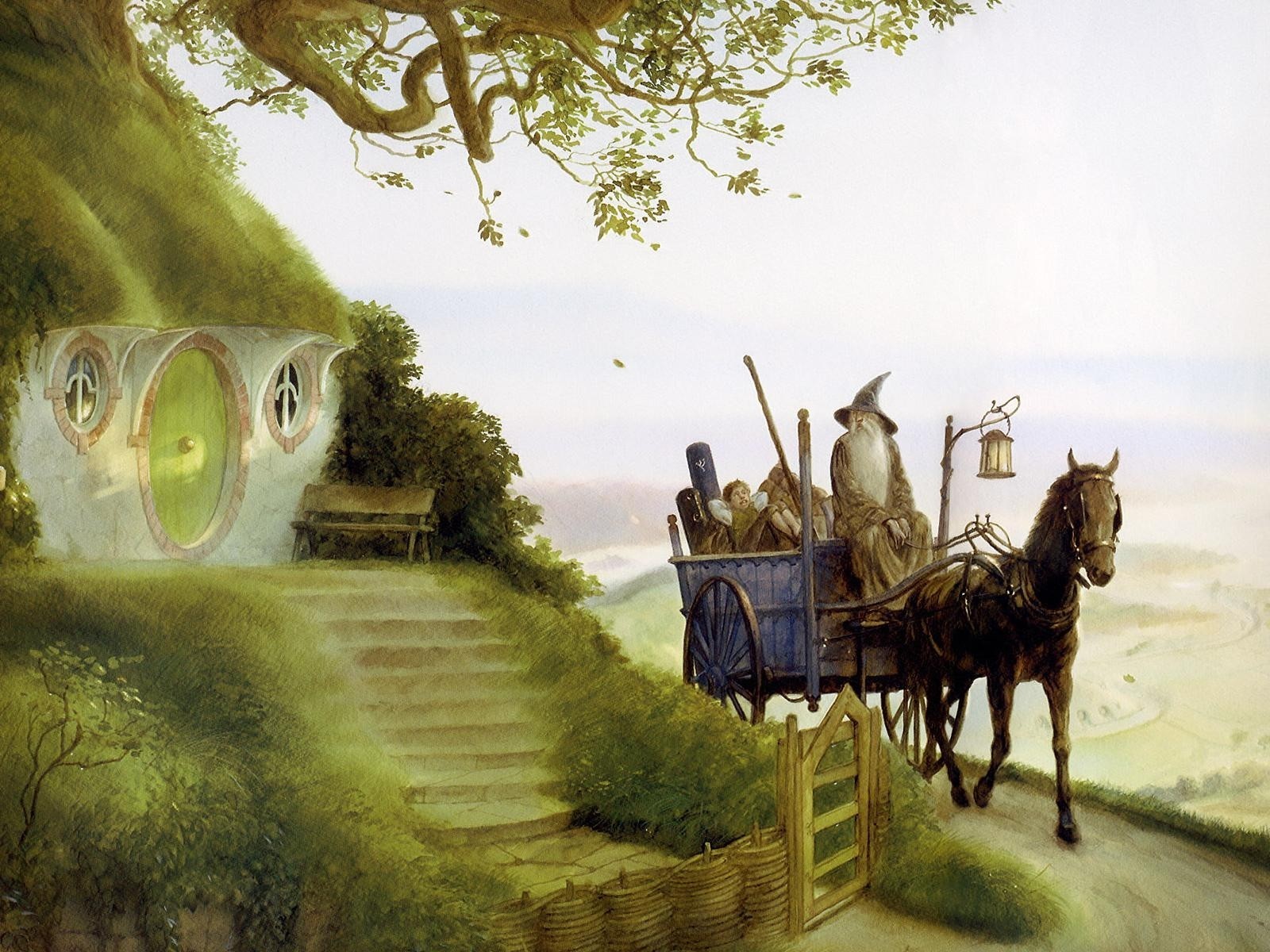 signore degli anelli gandalf john howe frodo lo hobbit