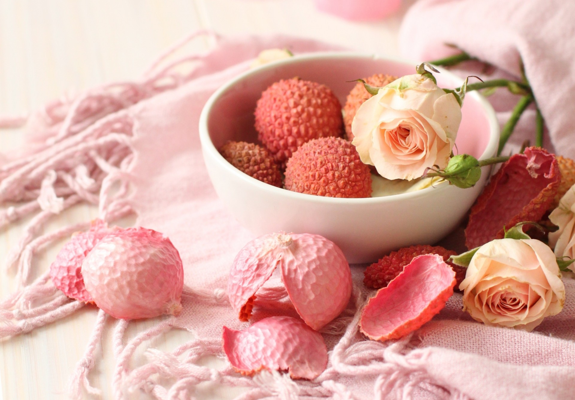 pink chinese plum flower roses litchi