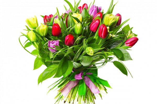 Bouquet de Tulipes printanières pour femme