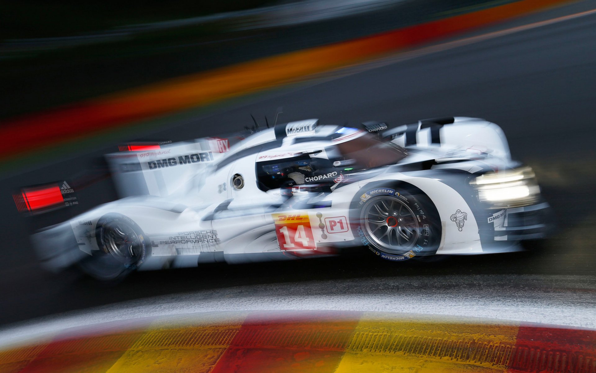 porsche 919 hybrid spa race car