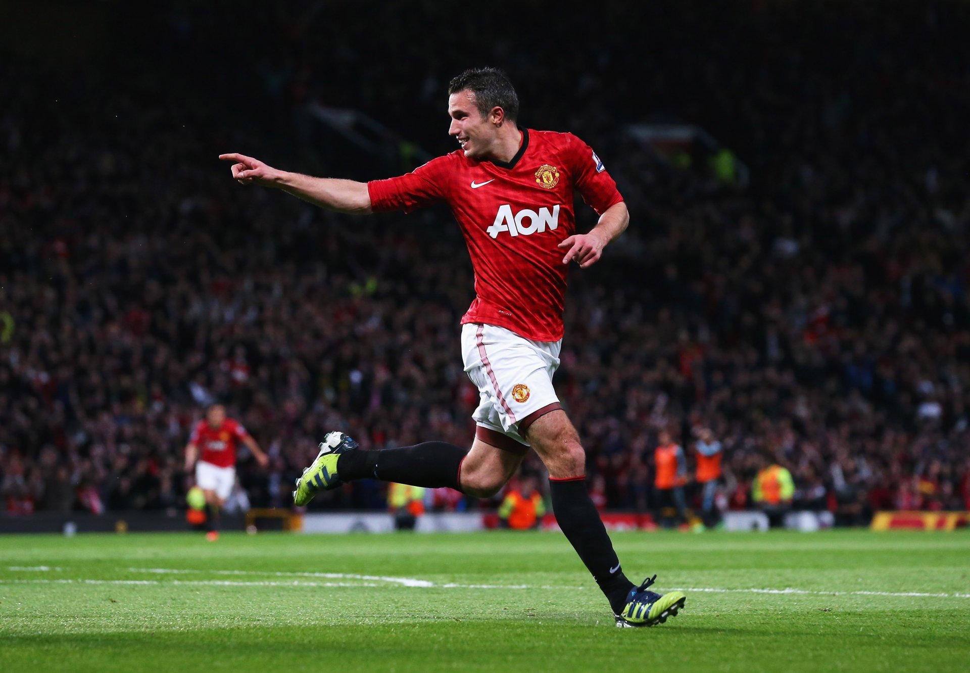 robin van persie manchester united old trafford traumtheater tor fußballer sport fußball fotball