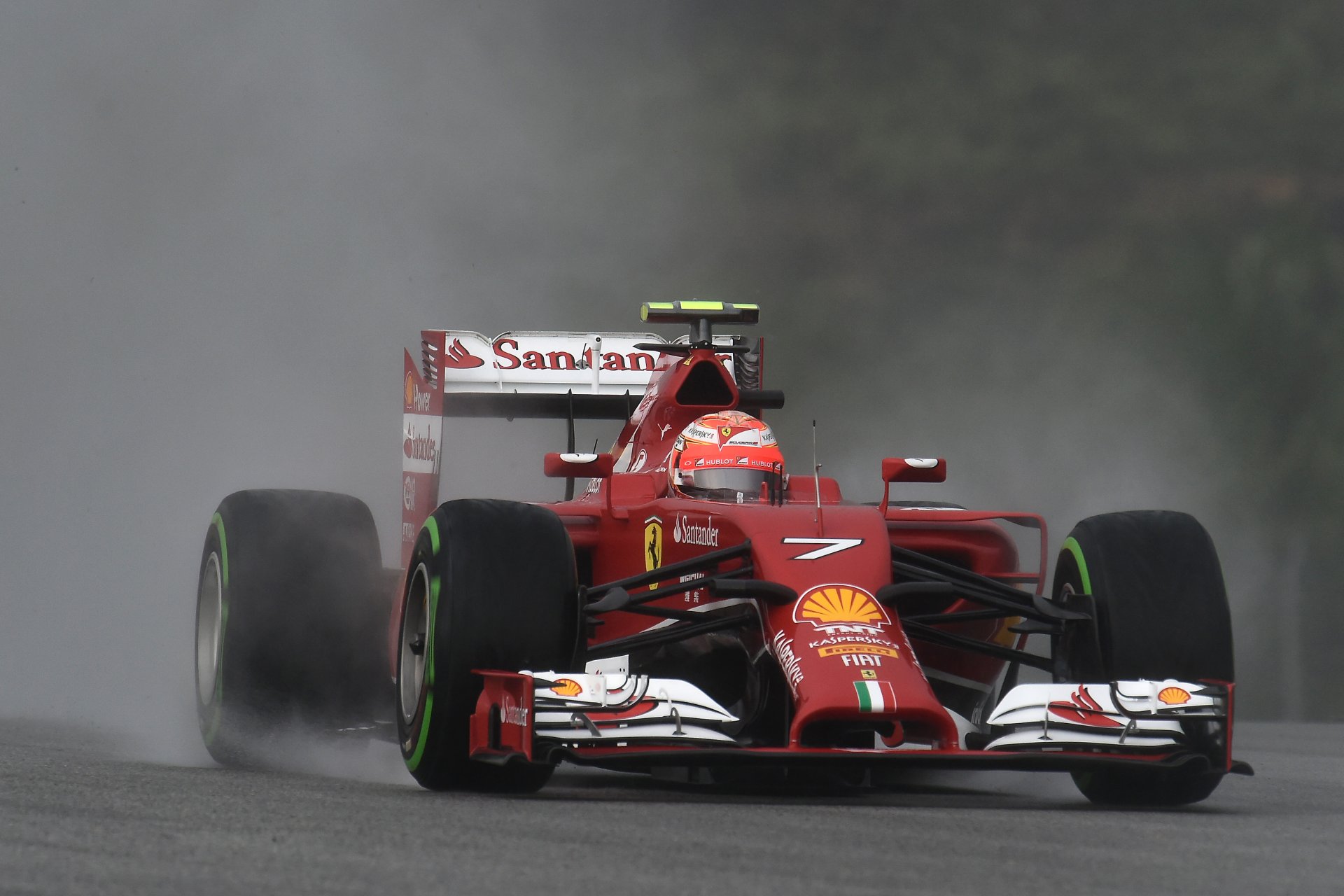 f1 ferrari f14t kimi raikkonen deszcz formuła