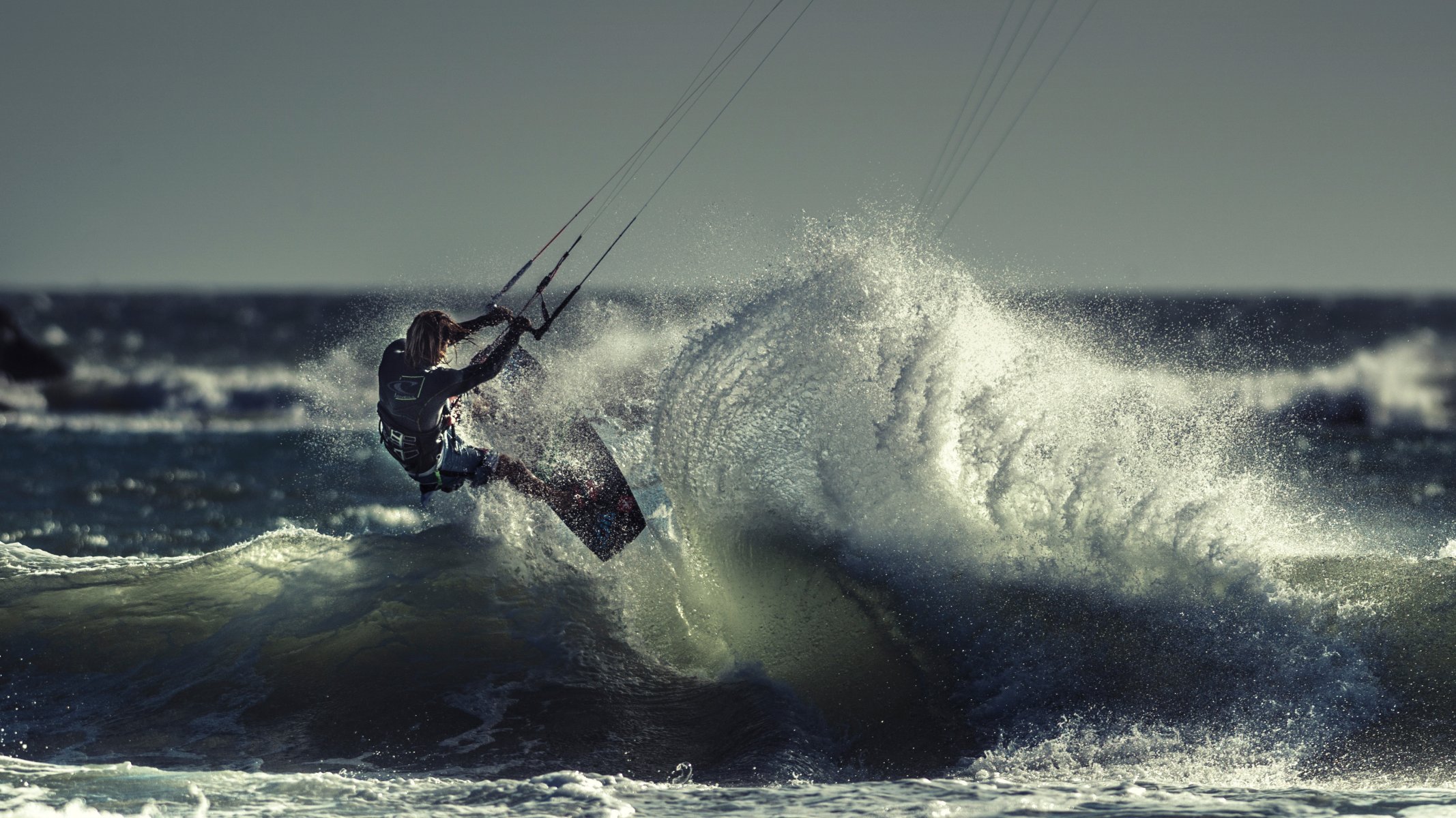 kitesurf kitesurf athlète vague