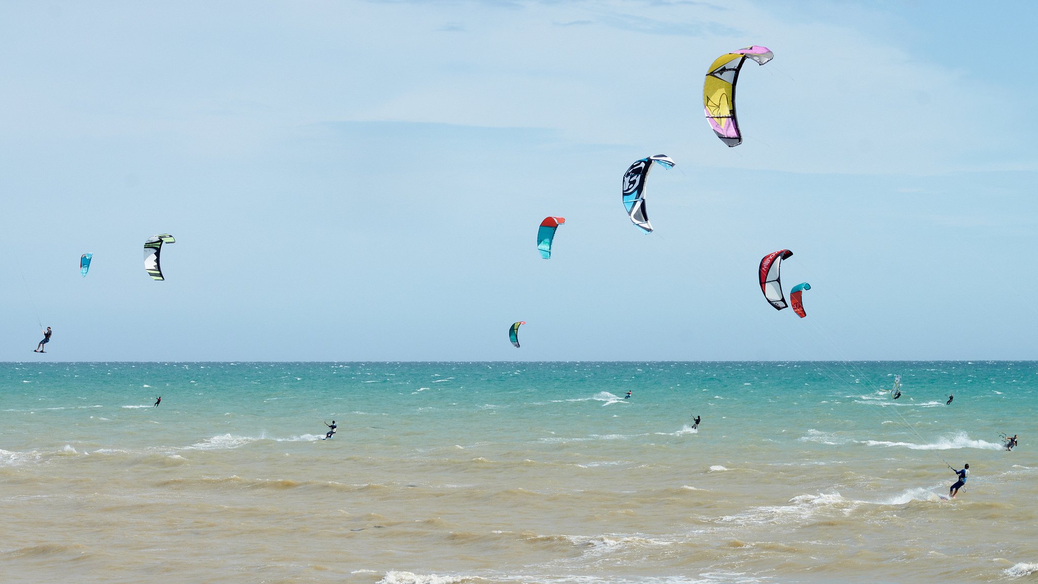 cielo mare vento kitesurf tavola paracadute