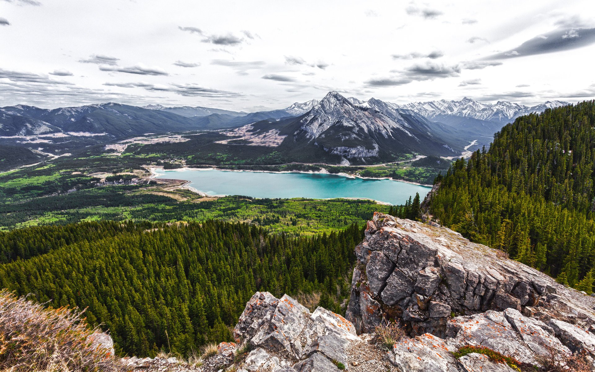 barrier lake canada лес озеро горы alberta канада