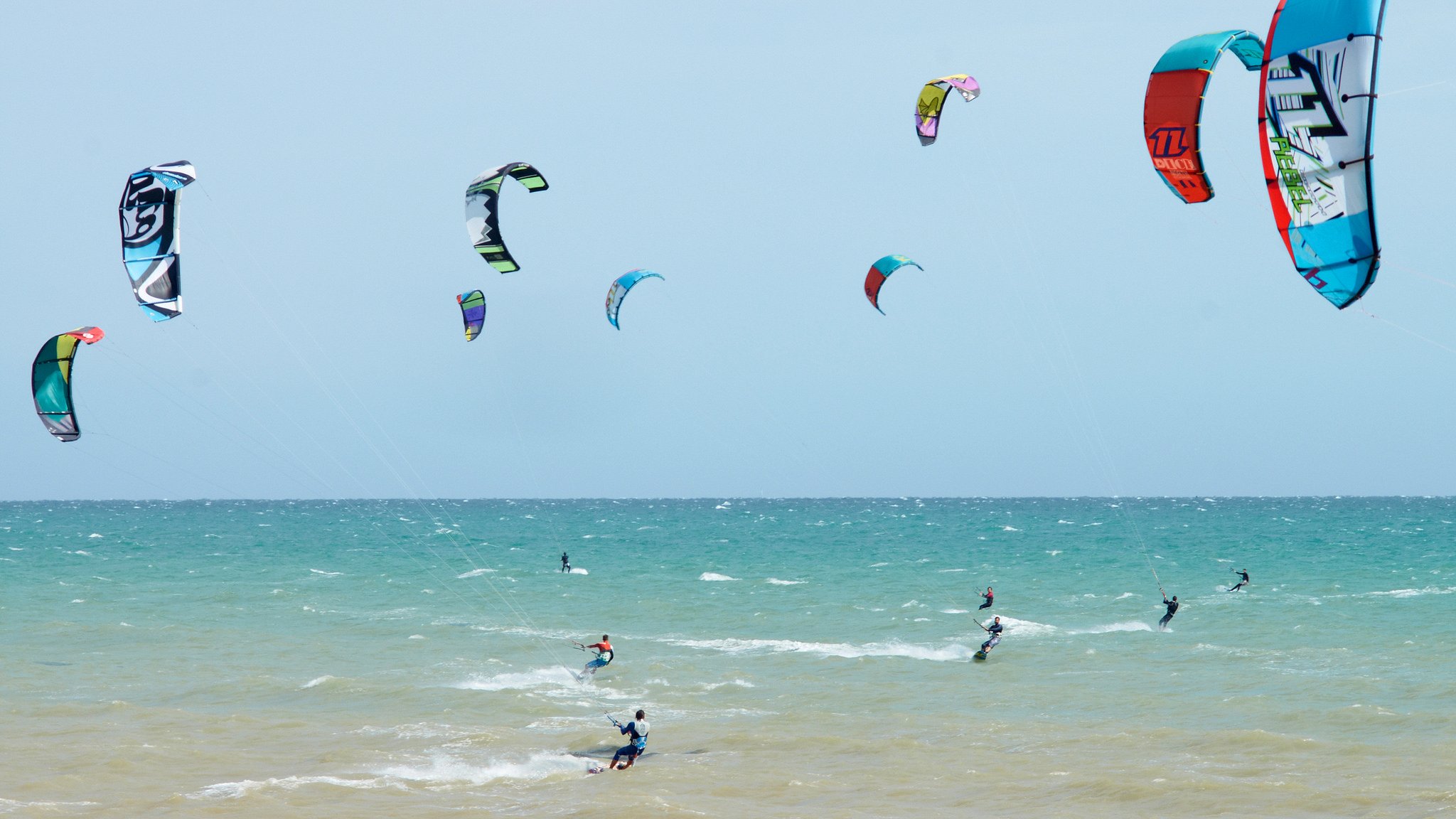 kitesurfing sky sea wind parachute board