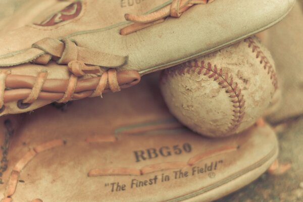 Baseball in a glove RBG50