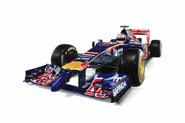 Voiture de formule 1 avec des couleurs vives