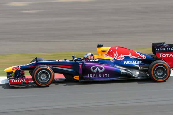 Racing car on the Formula 1 track