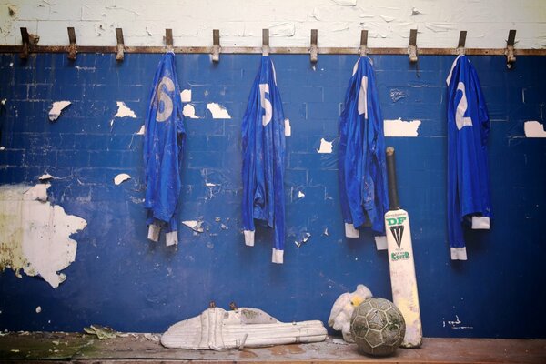 Sports locker room of future champions