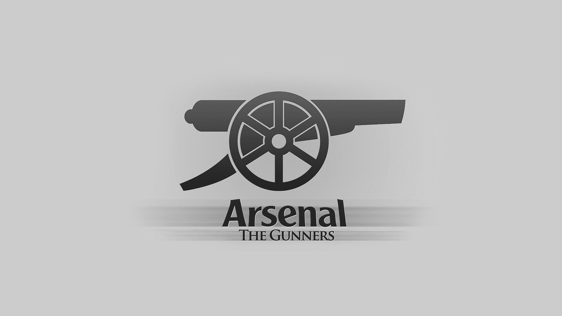 arsenal club de football gunners emblème logo canon inscription fond