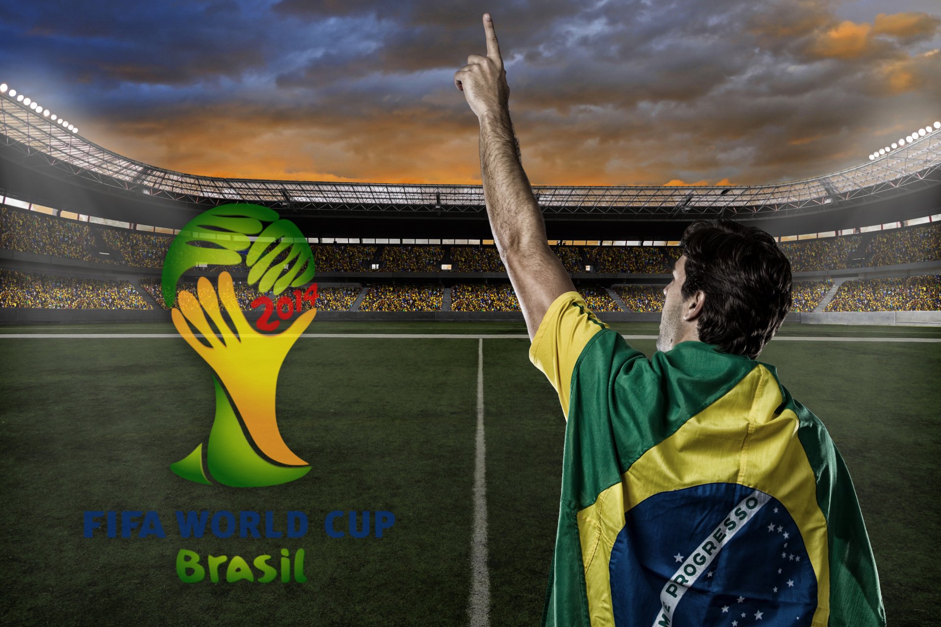 brasil fifa world cup 2014 football stadium flag logo